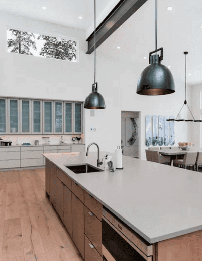 Modern Ski House Kitchen to Living Room Breckenridge_10